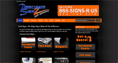 Desktop Screenshot of precisionsignz.com