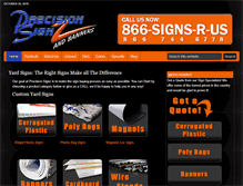 Tablet Screenshot of precisionsignz.com